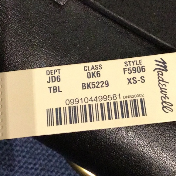 NWT Madewell Black Lisbon O-Ring Saddle Bag Sz S - Picture 5 of 5